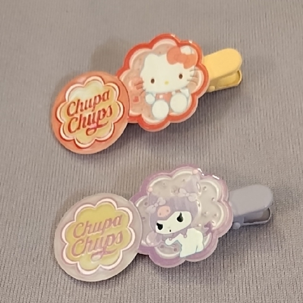 Hello Kitty and Kumori Chupa Chups Hair Clips